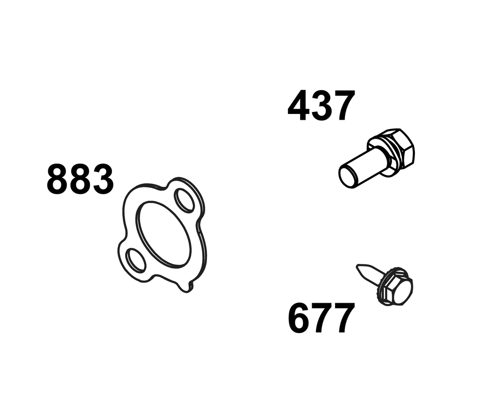 Exhaust Group Diagram and Parts List for 356447-0673-F1 200000 - 399999 Briggs and Stratton Engine